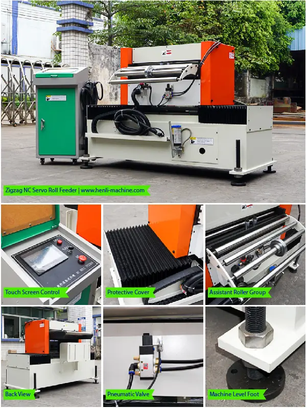 Configuración zigzag basada en alimentador servo NC